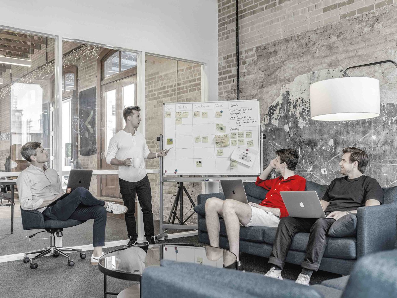 Group team meeting.